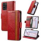 For Blackview A100 CaseNeo Business Splicing Dual Magnetic Buckle Horizontal Flip PU Leather Case with Holder & Card Slots & Wallet(Red) - 1