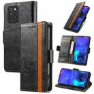 For Infinix Note 10 Pro CaseNeo Business Splicing Dual Magnetic Buckle Horizontal Flip PU Leather Case with Holder & Card Slots & Wallet(Black) - 1