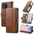 For Oukitel C21 Pro CaseNeo Business Splicing Dual Magnetic Buckle Horizontal Flip PU Leather Case with Holder & Card Slots & Wallet(Brown) - 1