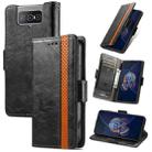 For Asus Zenfone 8 Flip CaseNeo Business Splicing Dual Magnetic Buckle Horizontal Flip PU Leather Case with Holder & Card Slots & Wallet(Black) - 1