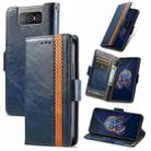 For Asus Zenfone 8 Flip CaseNeo Business Splicing Dual Magnetic Buckle Horizontal Flip PU Leather Case with Holder & Card Slots & Wallet(Blue) - 1