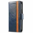 For Samsung Galaxy A30 CaseNeo Business Splicing Dual Magnetic Buckle Horizontal Flip PU Leather Case with Holder & Card Slots & Wallet(Blue) - 2