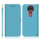 For Motorola Moto G7 / G7 Plus Imitated Mirror Surface Horizontal Flip Leather Case with Holder & Card Slots & Wallet & Lanyard(Blue) - 1