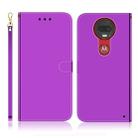 For Motorola Moto G7 / G7 Plus Imitated Mirror Surface Horizontal Flip Leather Case with Holder & Card Slots & Wallet & Lanyard(Purple) - 1