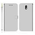 For Nokia 2.2 Imitated Mirror Surface Horizontal Flip Leather Case with Holder & Card Slots & Wallet & Lanyard(Silver) - 1