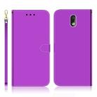 For Nokia 2.2 Imitated Mirror Surface Horizontal Flip Leather Case with Holder & Card Slots & Wallet & Lanyard(Purple) - 1