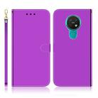 For Nokia 6.2 / 7.2 Imitated Mirror Surface Horizontal Flip Leather Case with Holder & Card Slots & Wallet & Lanyard(Purple) - 1