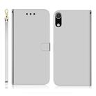 For Xiaomi Redmi 7A Imitated Mirror Surface Horizontal Flip Leather Case with Holder & Card Slots & Wallet & Lanyard(Silver) - 1