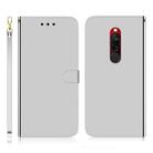 For Xiaomi Redmi 8 Imitated Mirror Surface Horizontal Flip Leather Case with Holder & Card Slots & Wallet & Lanyard(Silver) - 1