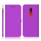 For Xiaomi Redmi 8A Imitated Mirror Surface Horizontal Flip Leather Case with Holder & Card Slots & Wallet & Lanyard(Purple) - 1