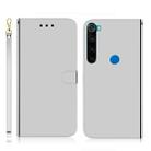 For Xiaomi Redmi Note 8 Imitated Mirror Surface Horizontal Flip Leather Case with Holder & Card Slots & Wallet & Lanyard(Silver) - 1