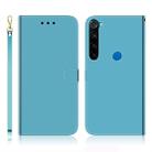 For Xiaomi Redmi Note 8 Imitated Mirror Surface Horizontal Flip Leather Case with Holder & Card Slots & Wallet & Lanyard(Blue) - 1