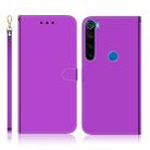 For Xiaomi Redmi Note 8 Imitated Mirror Surface Horizontal Flip Leather Case with Holder & Card Slots & Wallet & Lanyard(Purple) - 1