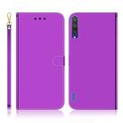 For Xiaomi Mi CC9e / A3 Imitated Mirror Surface Horizontal Flip Leather Case with Holder & Card Slots & Wallet & Lanyard(Purple) - 1