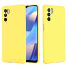 For OPPO A16 / A16S Foreign Version Solid Color Liquid Silicone Shockproof Full Coverage Protective Case(Yellow) - 1