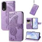 For Huawei nova 8 SE Youth Butterfly Love Flower Embossed Horizontal Flip Leather Case with Holder & Card Slots & Wallet & Lanyard(Light Purple) - 1