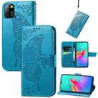 For infinix Smart 5 Butterfly Love Flower Embossed Horizontal Flip Leather Case with Holder & Card Slots & Wallet & Lanyard(Blue) - 1