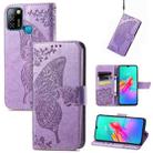 For infinix Smart 5 Butterfly Love Flower Embossed Horizontal Flip Leather Case with Holder & Card Slots & Wallet & Lanyard(Light Purple) - 1