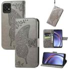 For Huawei Maimang 10 SE Butterfly Love Flower Embossed Horizontal Flip Leather Case with Holder & Card Slots & Wallet & Lanyard(Gray) - 1