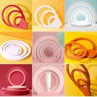 4 in 1 White Circle Geometric Solid Color Photography Photo Jewelry Cosmetics Background Table Shooting PVC Props - 3