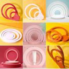 5 in 1 White Ring Geometric Solid Color Photography Photo Jewelry Cosmetics Background Table Shooting PVC Props - 3