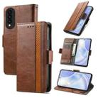 For Huawei nova 8 SE Youth CaseNeo Business Splicing Dual Magnetic Buckle Horizontal Flip PU Leather Case with Holder & Card Slots & Wallet(Brown) - 1
