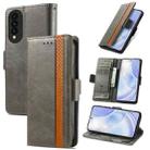 For Huawei nova 8 SE Youth CaseNeo Business Splicing Dual Magnetic Buckle Horizontal Flip PU Leather Case with Holder & Card Slots & Wallet(Grey) - 1