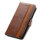 For Huawei P50 Pro CaseNeo Business Splicing Dual Magnetic Buckle Horizontal Flip PU Leather Case with Holder & Card Slots & Wallet(Brown) - 6