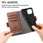 For Huawei P50 Pro CaseNeo Business Splicing Dual Magnetic Buckle Horizontal Flip PU Leather Case with Holder & Card Slots & Wallet(Brown) - 7