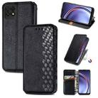 For Huawei Maimang 10 SE Cubic Grid Pressed Horizontal Flip Magnetic PU Leather Case with Holder & Card Slots & Wallet(Black) - 1