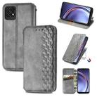 For Huawei Maimang 10 SE Cubic Grid Pressed Horizontal Flip Magnetic PU Leather Case with Holder & Card Slots & Wallet(Grey) - 1