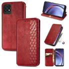 For Huawei Maimang 10 SE Cubic Grid Pressed Horizontal Flip Magnetic PU Leather Case with Holder & Card Slots & Wallet(Red) - 1