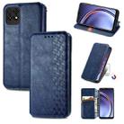 For Huawei Maimang 10 SE Cubic Grid Pressed Horizontal Flip Magnetic PU Leather Case with Holder & Card Slots & Wallet(Blue) - 1