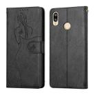 For Huawei P20 Lite Beauty Girl Embossing Pattern Horizontal Flip Leather Case with Holder & Card Slot & Wallet & Photo Frame(Black) - 1