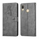 For Huawei P20 Lite Beauty Girl Embossing Pattern Horizontal Flip Leather Case with Holder & Card Slot & Wallet & Photo Frame(Grey) - 1