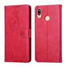 For Huawei P20 Lite Beauty Girl Embossing Pattern Horizontal Flip Leather Case with Holder & Card Slot & Wallet & Photo Frame(Red) - 1