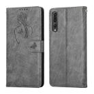 For Huawei P20 Pro Beauty Girl Embossing Pattern Horizontal Flip Leather Case with Holder & Card Slot & Wallet & Photo Frame(Grey) - 1