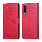For Huawei P30 Beauty Girl Embossing Pattern Horizontal Flip Leather Case with Holder & Card Slot & Wallet & Photo Frame(Red) - 1