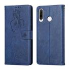 For Huawei P30 Lite Beauty Girl Embossing Pattern Horizontal Flip Leather Case with Holder & Card Slot & Wallet & Photo Frame(Blue) - 1