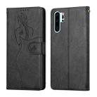 For Huawei P30 Pro Beauty Girl Embossing Pattern Horizontal Flip Leather Case with Holder & Card Slot & Wallet & Photo Frame(Black) - 1
