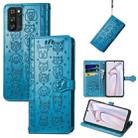 For Blackview A100 Lovely Cat and Dog Embossing Pattern Horizontal Flip Leather Case , with Holder & Card Slots & Wallet & Cartoon Clasp & Lanyard(Blue) - 1