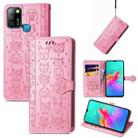 For infinix Smart 5 Lovely Cat and Dog Embossing Pattern Horizontal Flip Leather Case , with Holder & Card Slots & Wallet & Cartoon Clasp & Lanyard(Pink) - 1