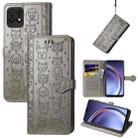 For Huawei Maimang 10 SE Lovely Cat and Dog Embossing Pattern Horizontal Flip Leather Case , with Holder & Card Slots & Wallet & Cartoon Clasp & Lanyard(Grey) - 1