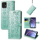 For Huawei Maimang 10 SE Lovely Cat and Dog Embossing Pattern Horizontal Flip Leather Case , with Holder & Card Slots & Wallet & Cartoon Clasp & Lanyard(Green) - 1
