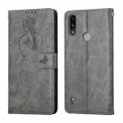 For Motorola Moto E7 Power Beauty Girl Embossing Pattern Horizontal Flip Leather Case with Holder & Card Slot & Wallet & Photo Frame(Grey) - 1