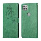 For Motorola Moto G 5G Beauty Girl Embossing Pattern Horizontal Flip Leather Case with Holder & Card Slot & Wallet & Photo Frame(Green) - 1