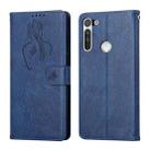 For Motorola Moto G Pro Beauty Girl Embossing Pattern Horizontal Flip Leather Case with Holder & Card Slot & Wallet & Photo Frame(Blue) - 1