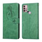 For Motorola Moto G30 / G10 Beauty Girl Embossing Pattern Horizontal Flip Leather Case with Holder & Card Slot & Wallet & Photo Frame(Green) - 1