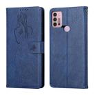 For Motorola Moto G30 / G10 Beauty Girl Embossing Pattern Horizontal Flip Leather Case with Holder & Card Slot & Wallet & Photo Frame(Blue) - 1