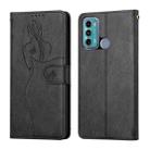 For Motorola Moto G60 Beauty Girl Embossing Pattern Horizontal Flip Leather Case with Holder & Card Slot & Wallet & Photo Frame(Black) - 1